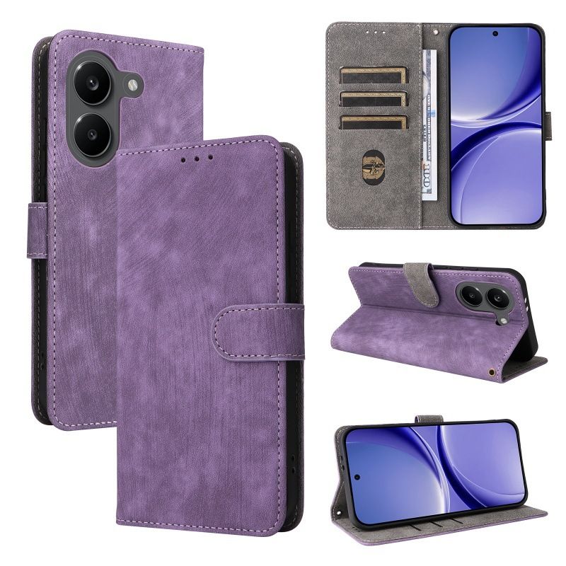 Flip Cover for Xiaomi Poco X8 Pro/Redmi Turbo 5 PU Leather Phone Case Full-Body Protection Shockproof [RFID Blocking] Wallet Cover With Hand Strap