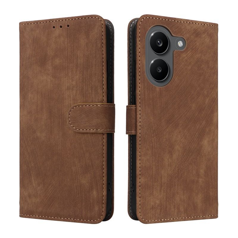 Flip Cover for Xiaomi Poco X8 Pro/Redmi Turbo 5 PU Leather Phone Case Full-Body Protection Shockproof [RFID Blocking] Wallet Cover With Hand Strap