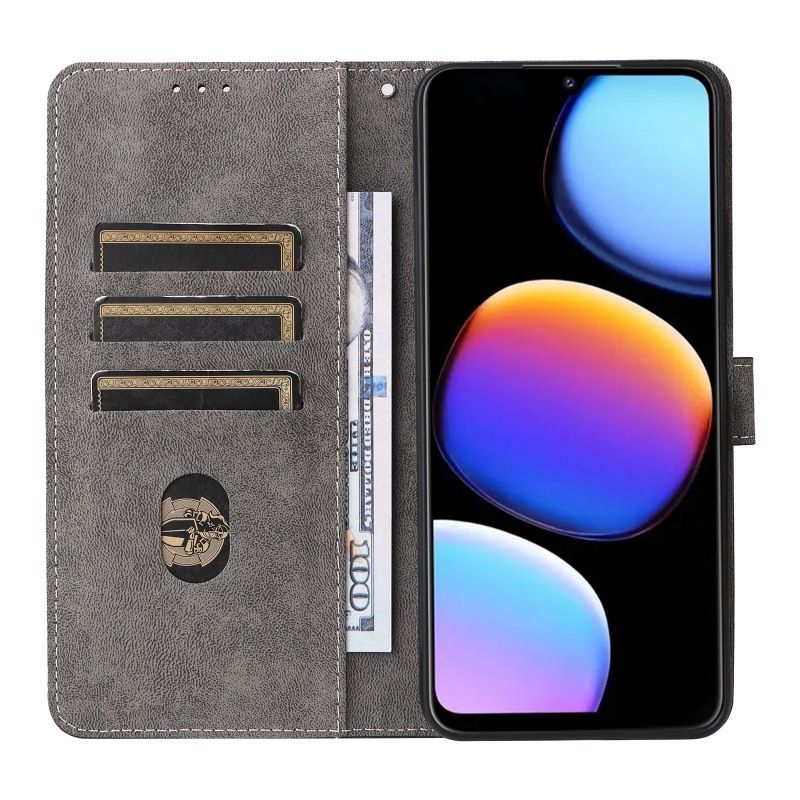 Flip Cover for ZTE Blade V80 Max PU Leather Phone Case Full-Body Protection Shockproof [RFID Blocking] Wallet Cover With Hand Strap