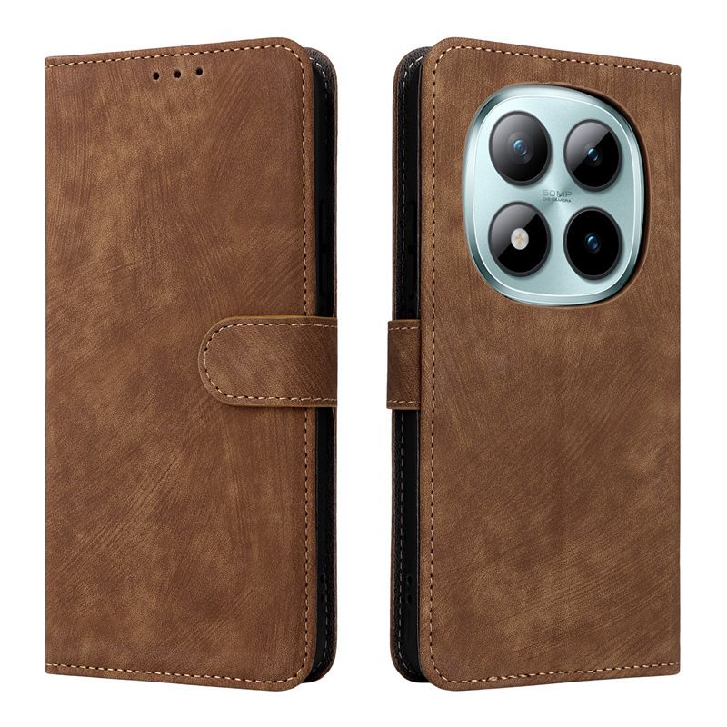 Flip Cover for Xiaomi Poco M8/Poco M8 Pro/Redmi Note 15/Redmi Note 15 Pro Plus PU Leather Phone Case Full-Body Protection Shockproof [RFID Blocking] Wallet Cover With Hand Strap