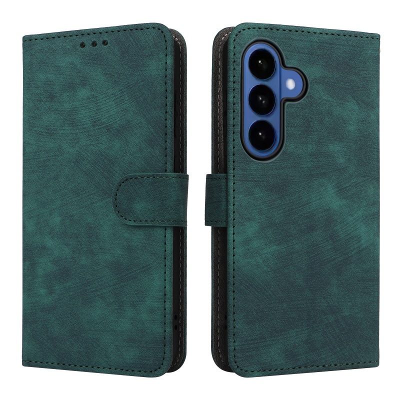 Flip Cover for Samsung Galaxy S26/S26 Ultra/S26 Plus/S26 Edge/S25/S24/S23/S22/S21 FE PU Leather Phone Case Full-Body Protection Shockproof [RFID Blocking] Wallet Cover With Hand Strap