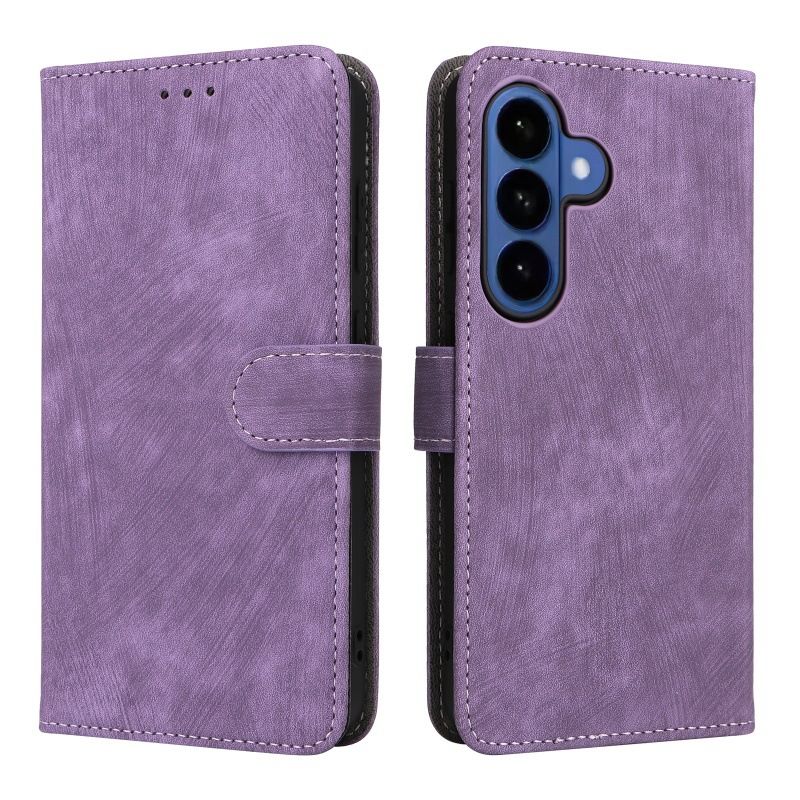 Flip Cover for Samsung Galaxy S26/S26 Ultra/S26 Plus/S26 Edge/S25/S24/S23/S22/S21 FE PU Leather Phone Case Full-Body Protection Shockproof [RFID Blocking] Wallet Cover With Hand Strap