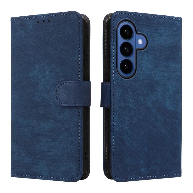 Flip Cover for Samsung Galaxy S26/S26 Ultra/S26 Plus/S26 Edge/S25/S24/S23/S22/S21 FE PU Leather Phone Case Full-Body Protection Shockproof [RFID Blocking] Wallet Cover With Hand Strap