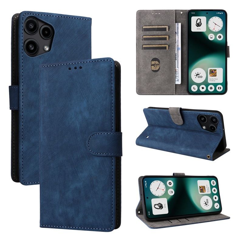 Flip Cover for Nothing Phone (3a) Lite PU Leather Phone Case Full-Body Protection Shockproof [RFID Blocking] Wallet Cover With Hand Strap