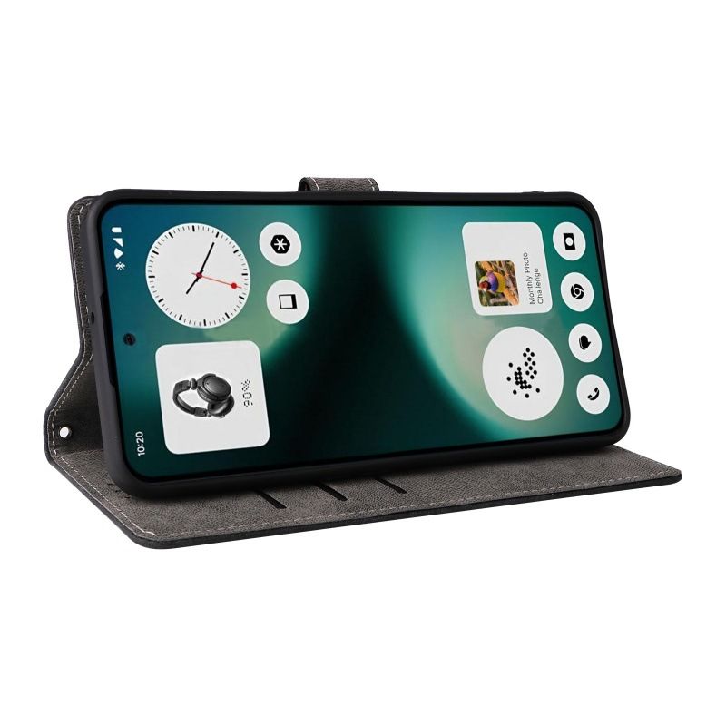 Flip Cover for Nothing Phone (3a) Lite PU Leather Phone Case Full-Body Protection Shockproof [RFID Blocking] Wallet Cover With Hand Strap