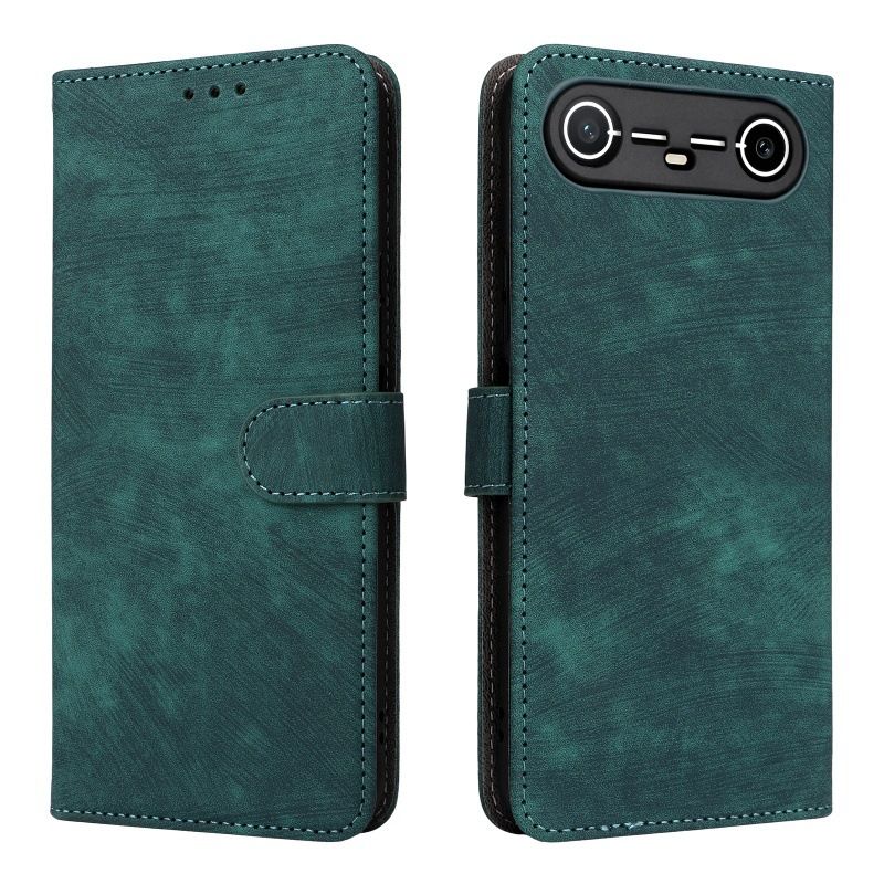 Flip Cover for Tecno Spark Slim/Pova Slim PU Leather Phone Case Full-Body Protection Shockproof [RFID Blocking] Wallet Cover With Hand Strap