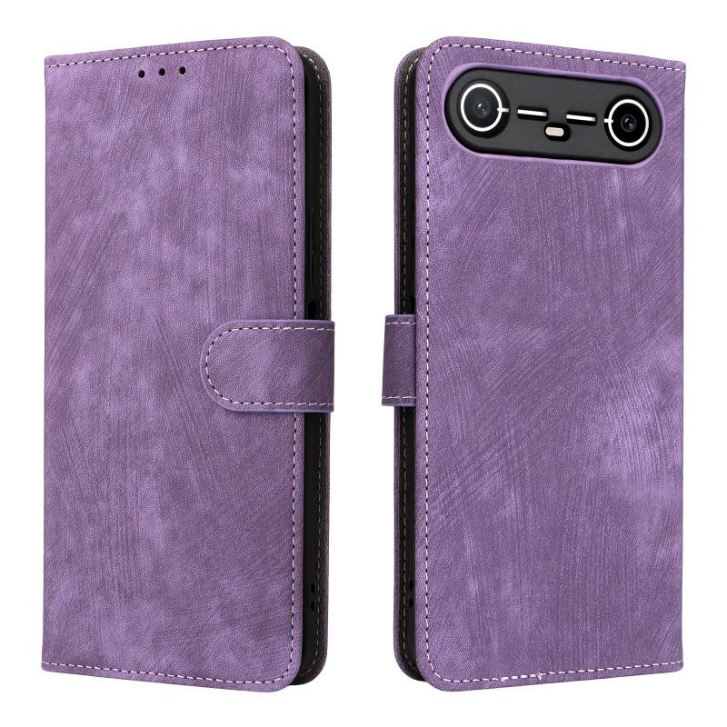 Flip Cover for Tecno Spark Slim/Pova Slim PU Leather Phone Case Full-Body Protection Shockproof [RFID Blocking] Wallet Cover With Hand Strap