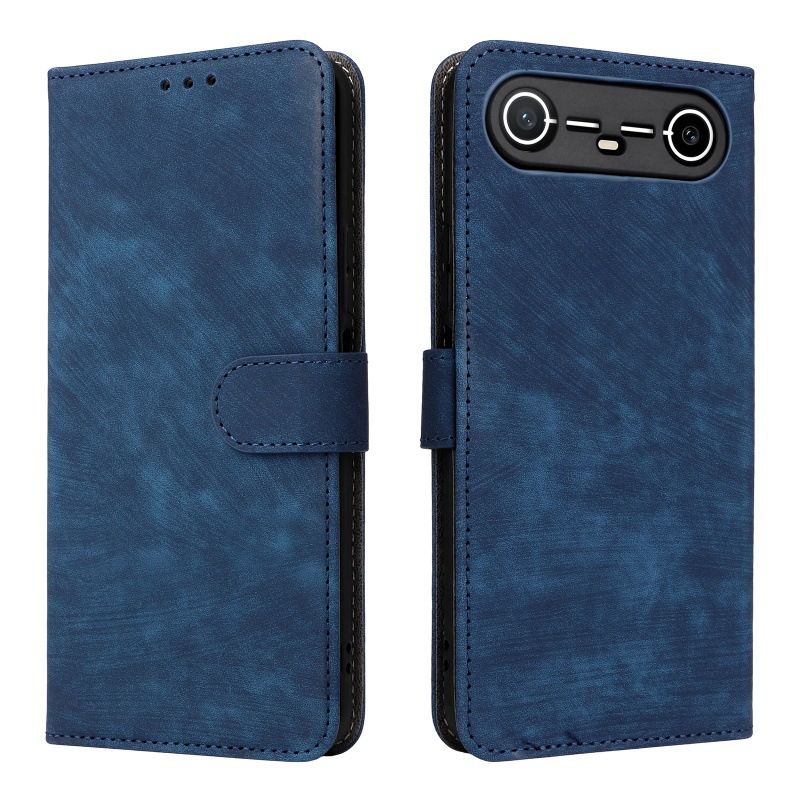 Flip Cover for Tecno Spark Slim/Pova Slim PU Leather Phone Case Full-Body Protection Shockproof [RFID Blocking] Wallet Cover With Hand Strap
