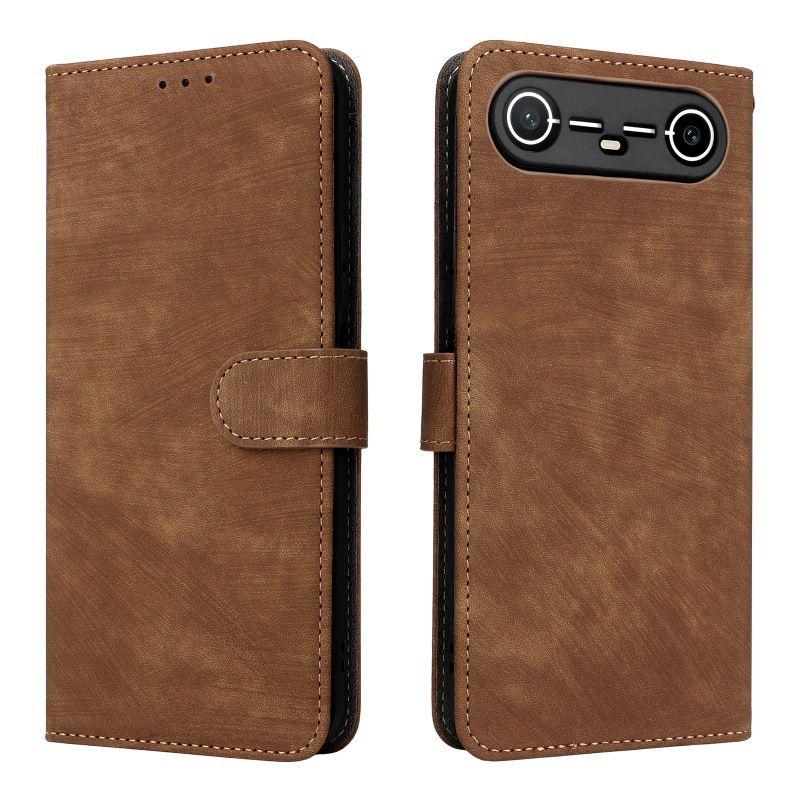 Flip Cover for Tecno Spark Slim/Pova Slim PU Leather Phone Case Full-Body Protection Shockproof [RFID Blocking] Wallet Cover With Hand Strap