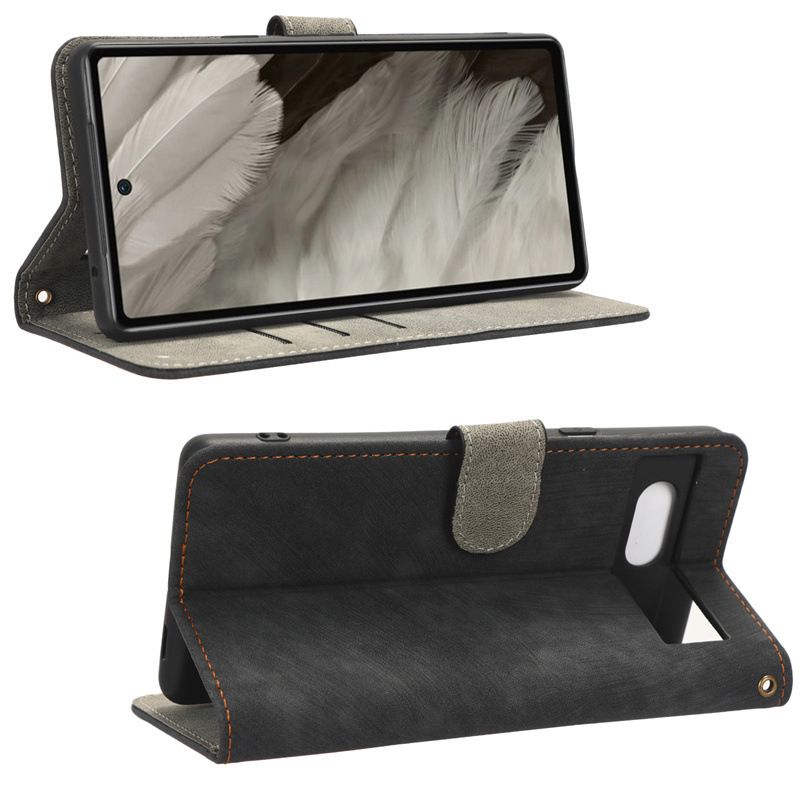 Flip Cover for Google Pixel 10a/Pixel 10/10 Pro/10 Pro XL/9/8/7/6 PU Leather Phone Case Full-Body Protection Shockproof [RFID Blocking] Wallet Cover With Hand Strap