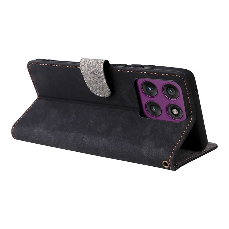 Flip Cover for Motorola Edge 60/60s/60 Pro/60 Fusion/60 Stylus/Moto G Stylus 5G (2025) PU Leather Phone Case Full-Body Protection Shockproof [RFID Blocking] Wallet Cover With Hand Strap