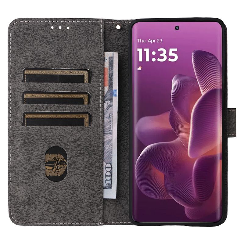 Flip Cover for Motorola Edge 60/60s/60 Pro/60 Fusion/60 Stylus/Moto G Stylus 5G (2025) PU Leather Phone Case Full-Body Protection Shockproof [RFID Blocking] Wallet Cover With Hand Strap