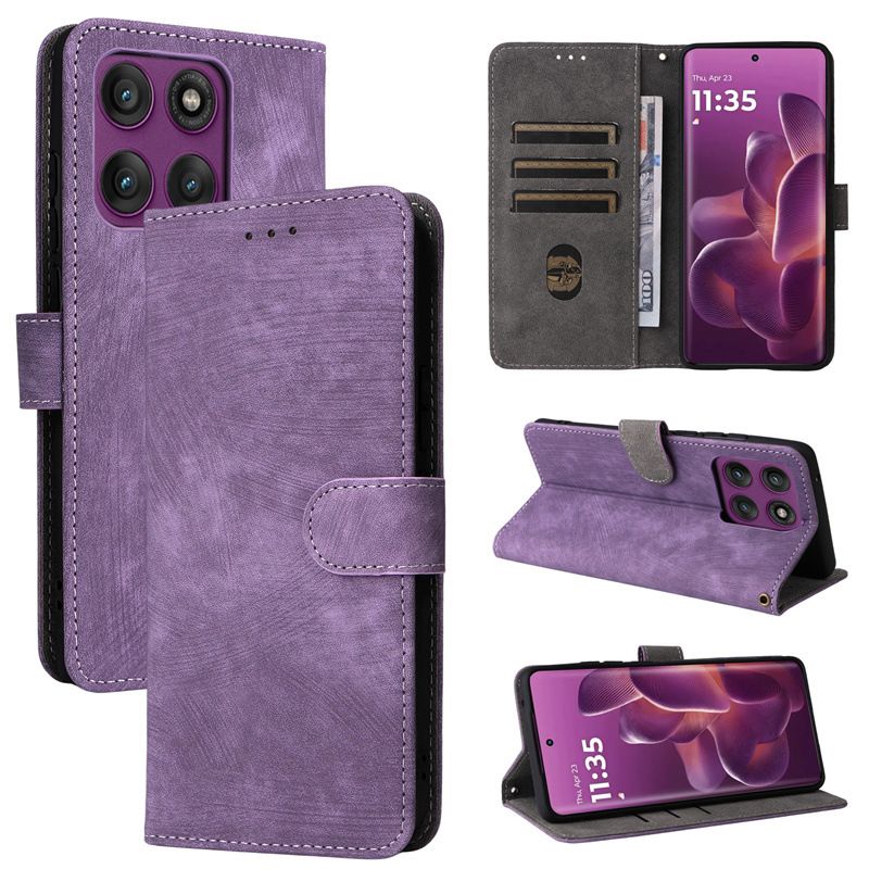 Flip Cover for Motorola Edge 60/60s/60 Pro/60 Fusion/60 Stylus/Moto G Stylus 5G (2025) PU Leather Phone Case Full-Body Protection Shockproof [RFID Blocking] Wallet Cover With Hand Strap