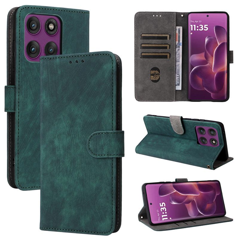 Flip Cover for Motorola Edge 60/60s/60 Pro/60 Fusion/60 Stylus/Moto G Stylus 5G (2025) PU Leather Phone Case Full-Body Protection Shockproof [RFID Blocking] Wallet Cover With Hand Strap