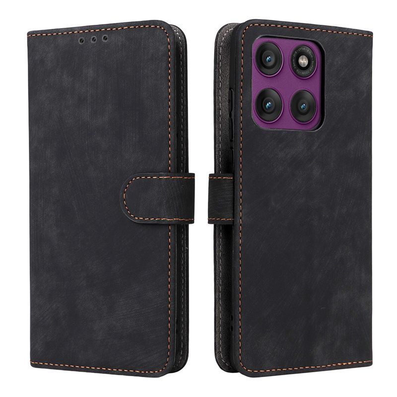 Flip Cover for Motorola Edge 60/60s/60 Pro/60 Fusion/60 Stylus/Moto G Stylus 5G (2025) PU Leather Phone Case Full-Body Protection Shockproof [RFID Blocking] Wallet Cover With Hand Strap