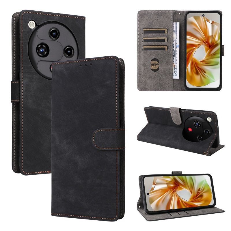 Flip Cover for ZTE nubia Focus 2 PU Leather Phone Case Full-Body Protection Shockproof [RFID Blocking] Wallet Cover With Hand Strap