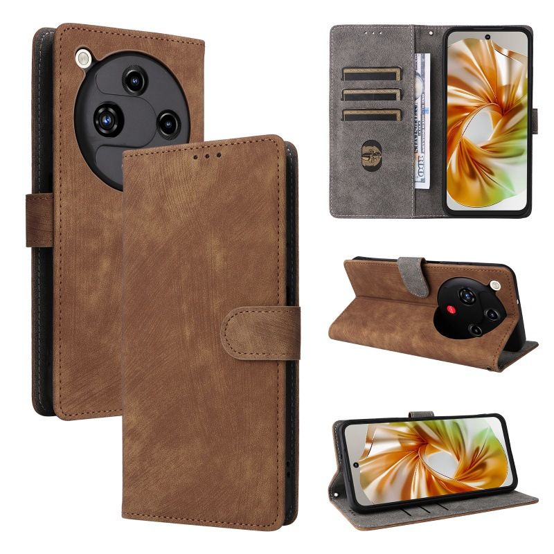 Flip Cover for ZTE nubia Focus 2 PU Leather Phone Case Full-Body Protection Shockproof [RFID Blocking] Wallet Cover With Hand Strap