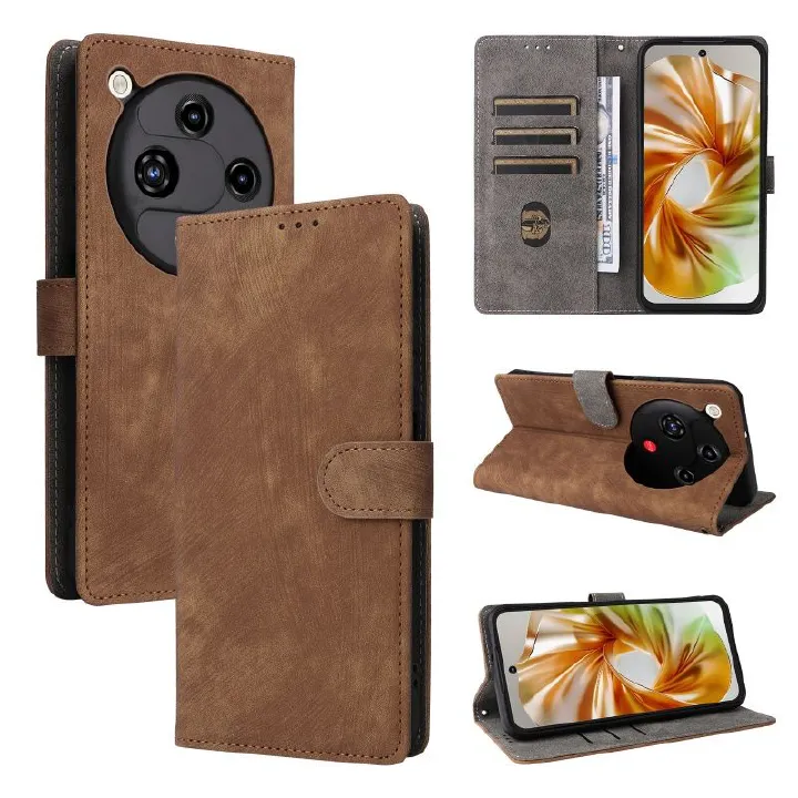 Flip Cover for ZTE nubia Focus 2 PU Leather Phone Case Full-Body Protection Shockproof [RFID Blocking] Wallet Cover With Hand Strap