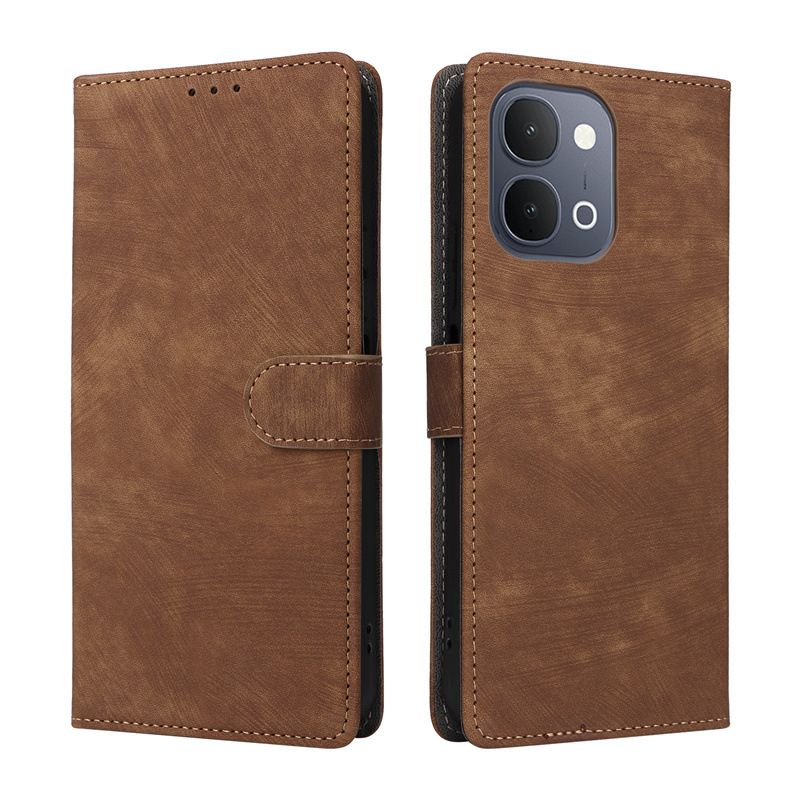 Flip Cover for vivo Y31d/Y500i PU Leather Phone Case Full-Body Protection Shockproof [RFID Blocking] Wallet Cover With Hand Strap