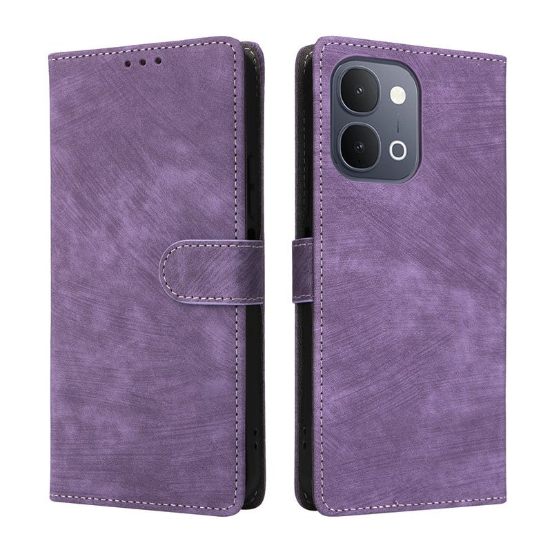Flip Cover for vivo Y31d/Y500i PU Leather Phone Case Full-Body Protection Shockproof [RFID Blocking] Wallet Cover With Hand Strap