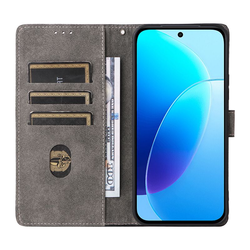 Flip Cover for vivo Y31d/Y500i PU Leather Phone Case Full-Body Protection Shockproof [RFID Blocking] Wallet Cover With Hand Strap