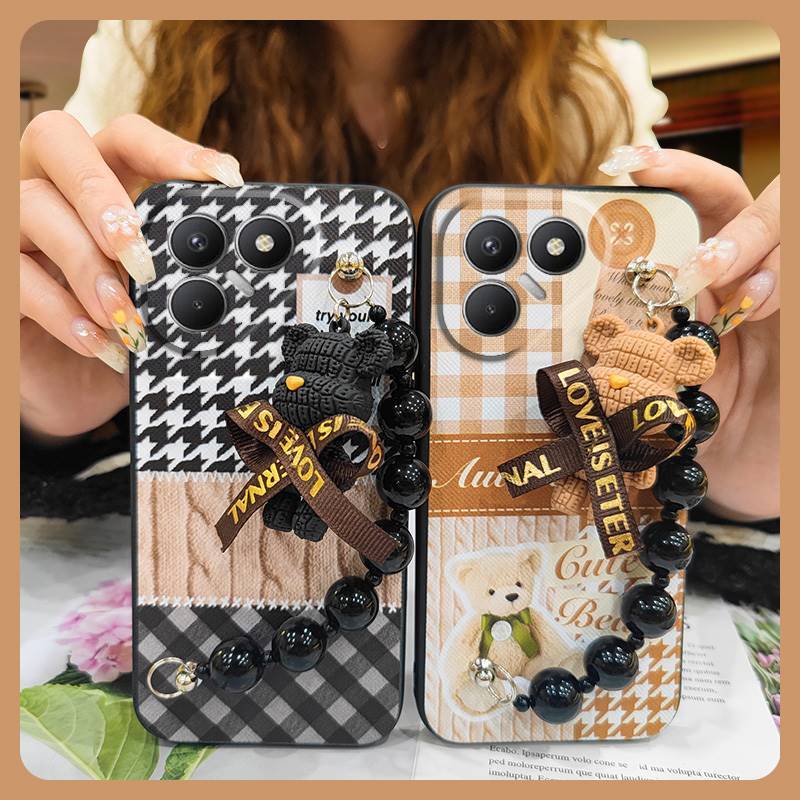 Phone Case for Tecno Pova 7 4G Case Trendy Creative Black Pearl Charm Shockproof And Drop-proof Case