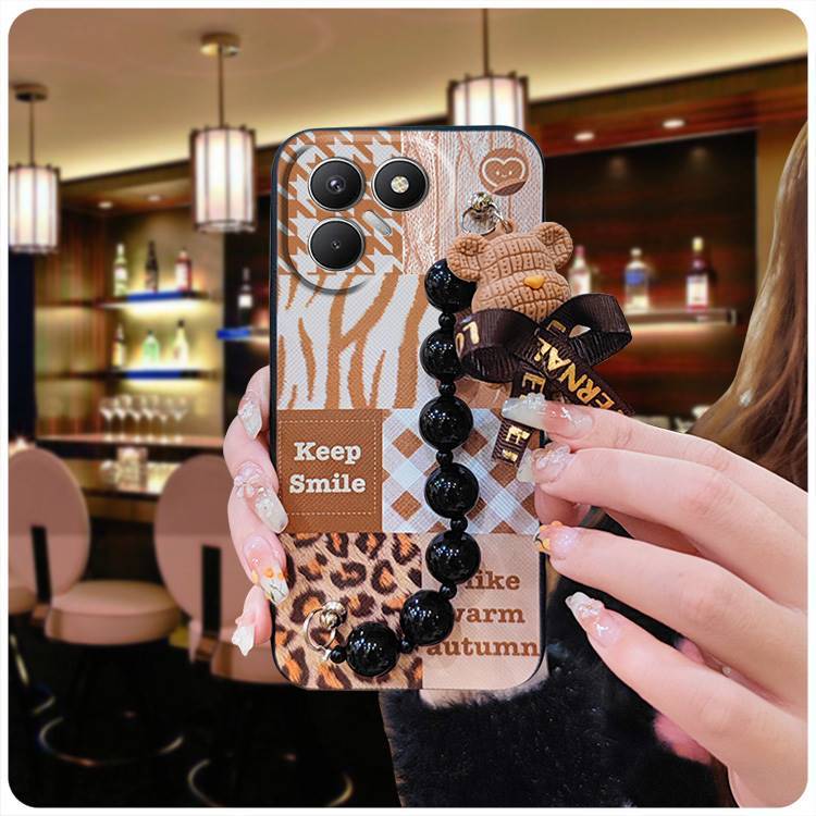 Phone Case for Tecno Pova 7 4G Case Trendy Creative Black Pearl Charm Shockproof And Drop-proof Case