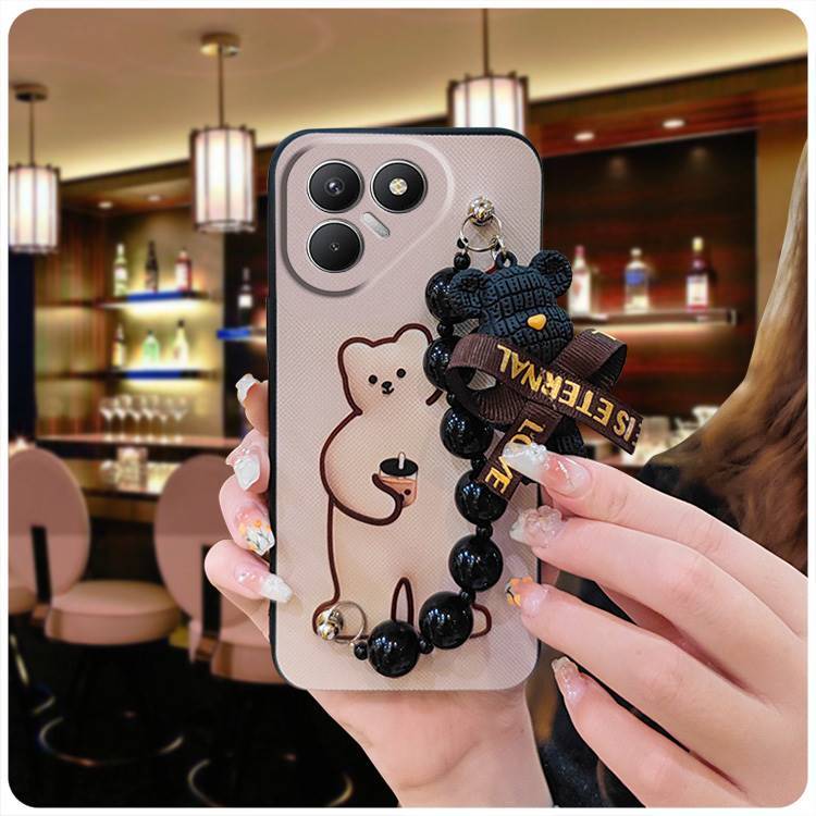 Phone Case for Tecno Pova 7 4G Case Trendy Creative Black Pearl Charm Shockproof And Drop-proof Case