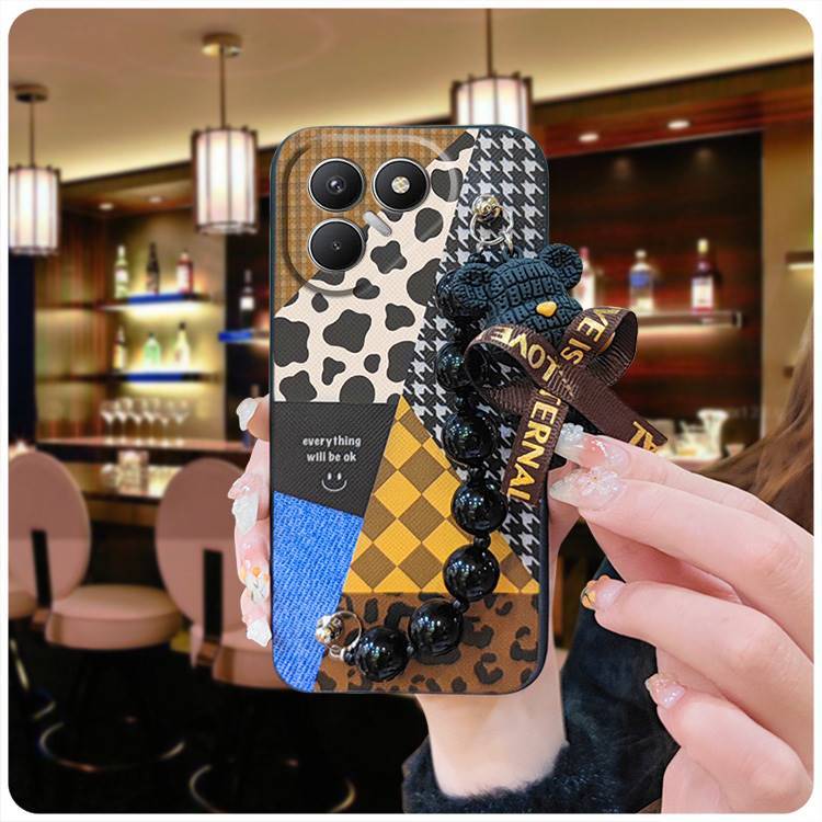 Phone Case for Tecno Pova 7 4G Case Trendy Creative Black Pearl Charm Shockproof And Drop-proof Case