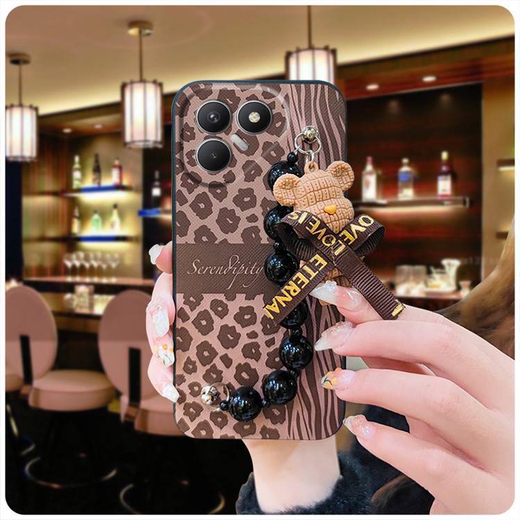 Phone Case for Tecno Pova 7 4G Case Trendy Creative Black Pearl Charm Shockproof And Drop-proof Case