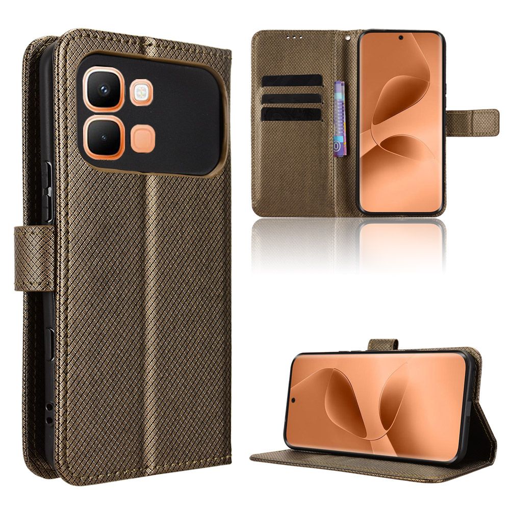 Leather Flip Cover For Infinix Note Edge Case Magnetic Buckle Shockproof Wallet Covers