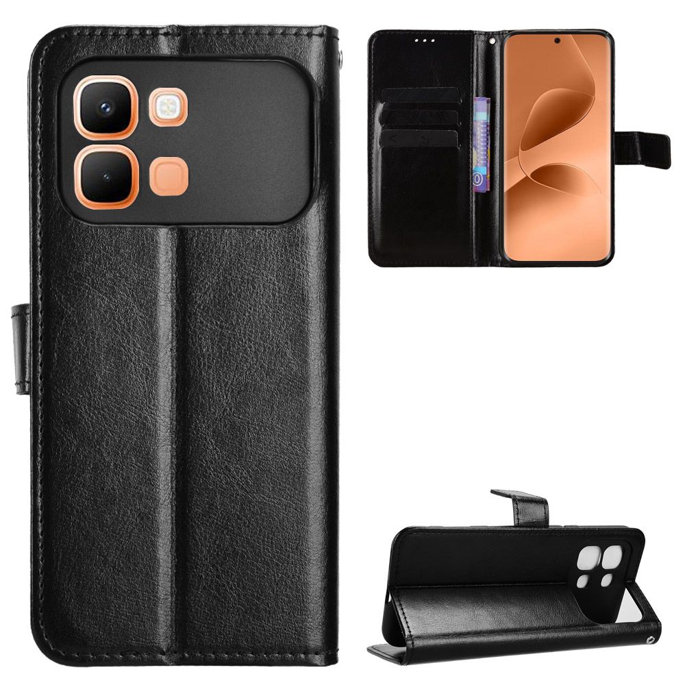 Leather Flip Cover For Infinix Note Edge Case Magnetic Buckle Shockproof Wallet Covers
