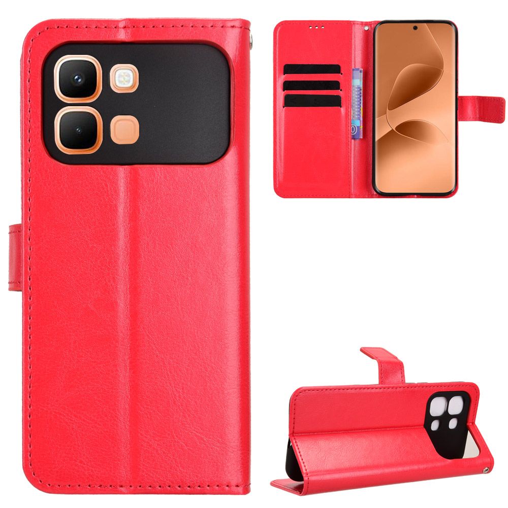 Leather Flip Cover For Infinix Note Edge Case Magnetic Buckle Shockproof Wallet Covers