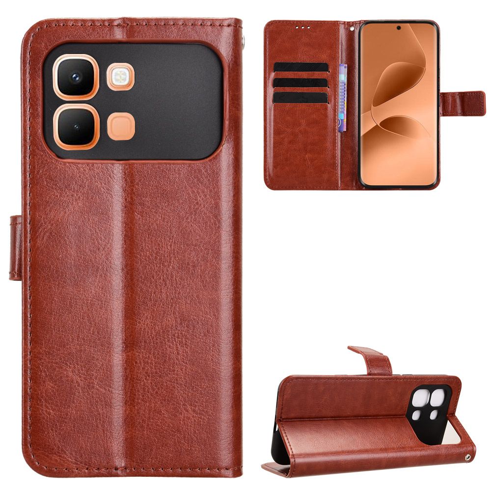 Leather Flip Cover For Infinix Note Edge Case Magnetic Buckle Shockproof Wallet Covers