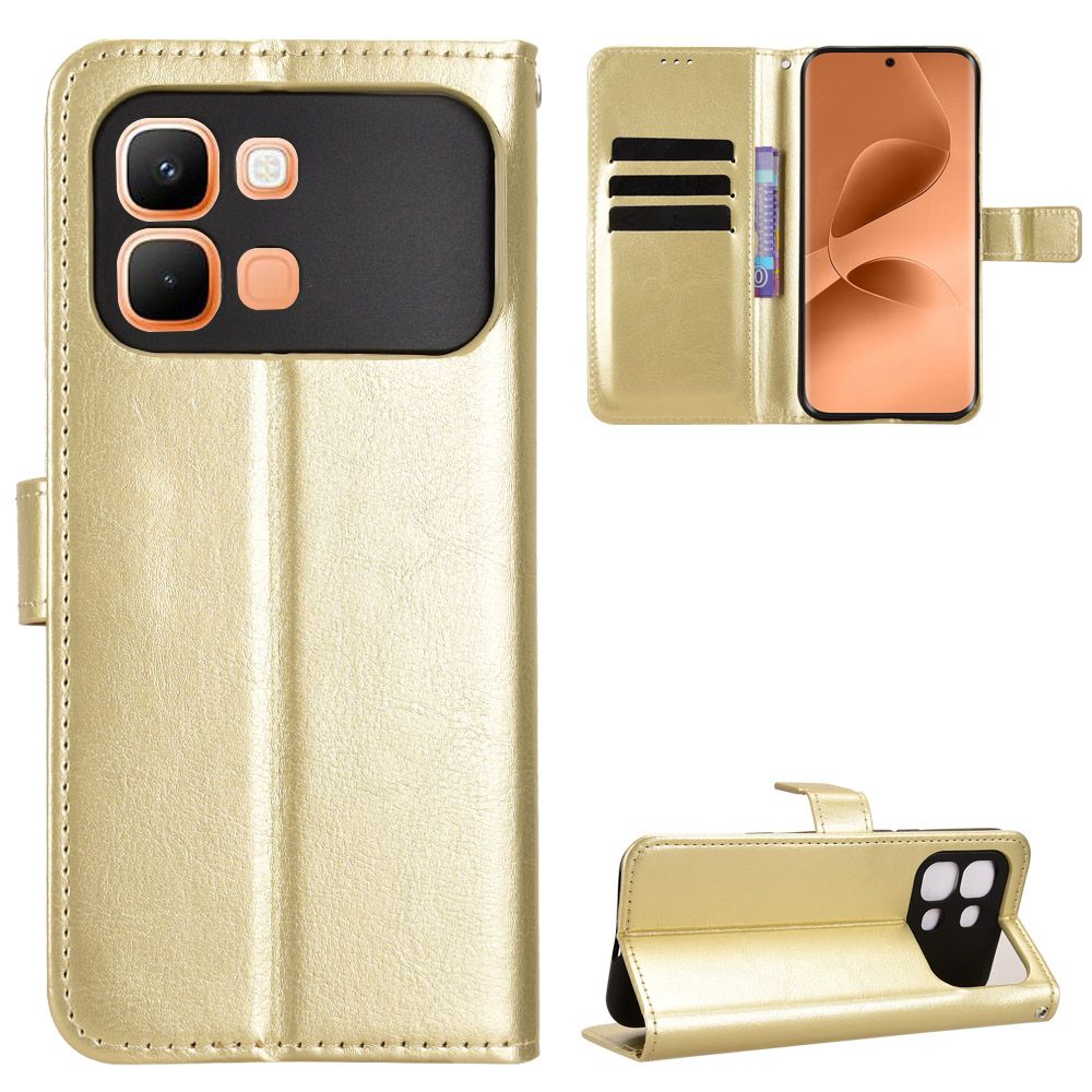 Leather Flip Cover For Infinix Note Edge Case Magnetic Buckle Shockproof Wallet Covers