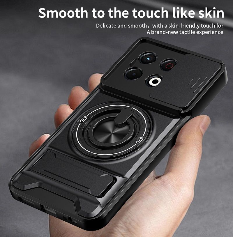 Luxury Slide Camera Lens Case Protective Cover for Tecno Spark 30 Pro 4G (6.78" inch) Magnetic Kickstand Phone Case