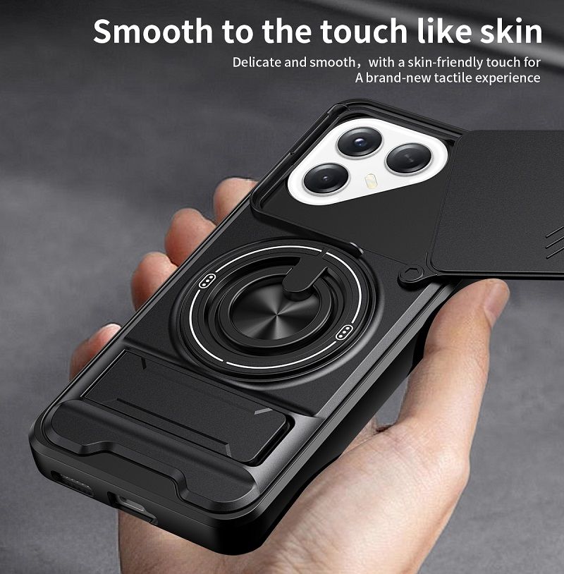 Luxury Slide Camera Lens Case Protective Cover for Tecno Pova 7 Ultra 5G (6.67" inch) Magnetic Kickstand Phone Case