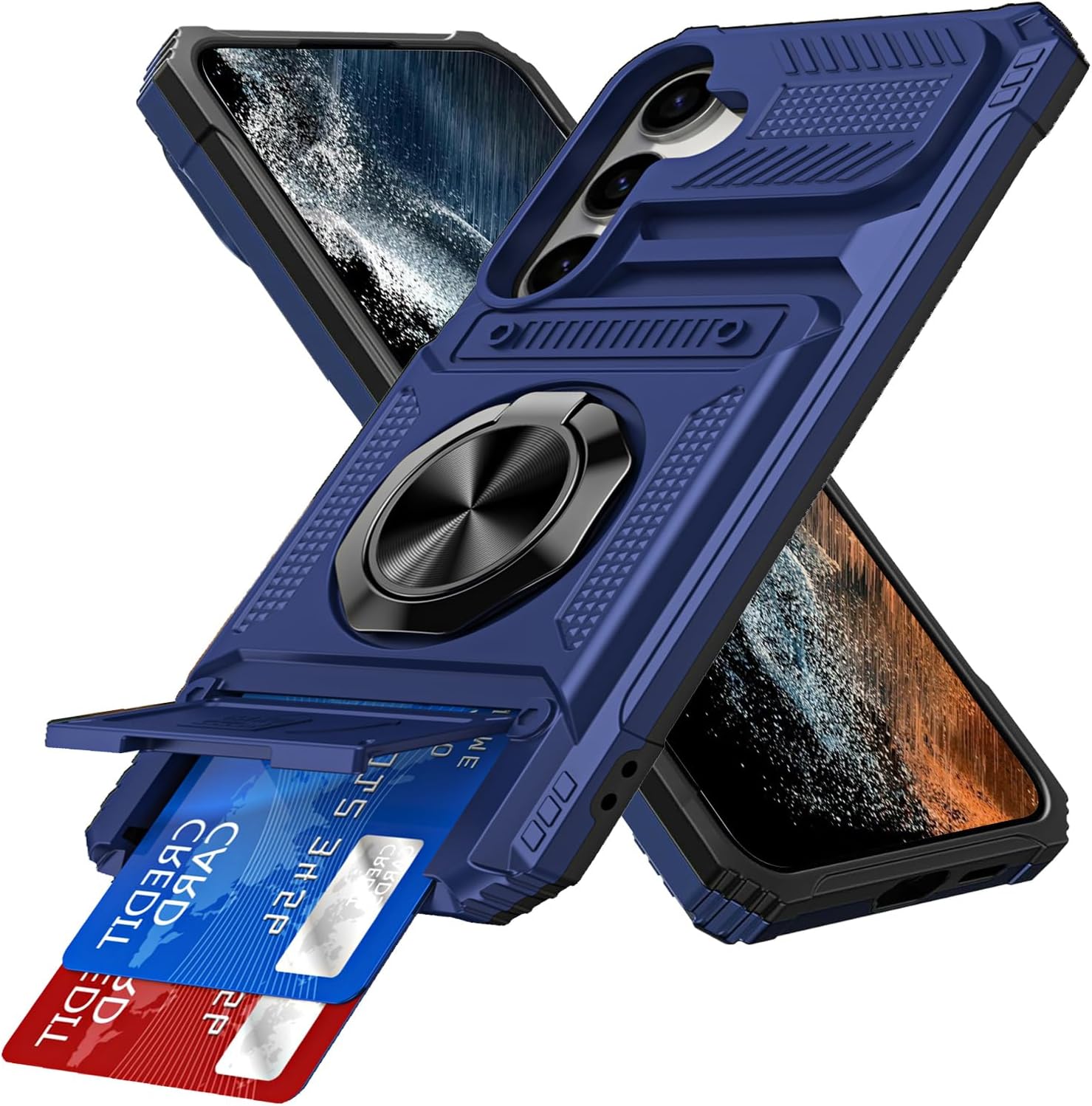 360° Magnetic Cover For Samsung Galaxy S25 S25 Plus S25 Ultra S24 S24 Plus S24 Ultra S23 S23 Plus S23 Ultra  FE Hidden Card