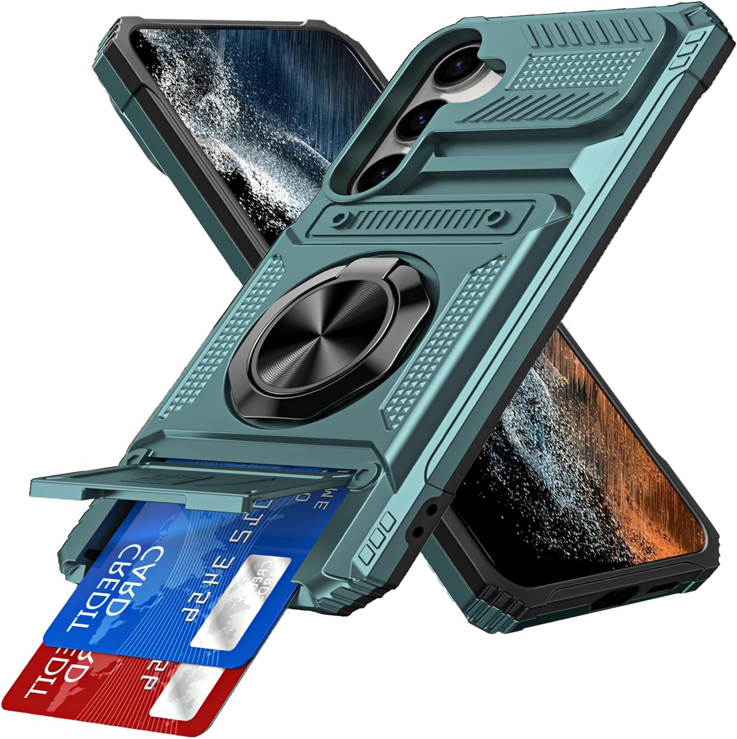 360° Magnetic Cover For Samsung Galaxy S25 S25 Plus S25 Ultra S24 S24 Plus S24 Ultra S23 S23 Plus S23 Ultra  FE Hidden Card