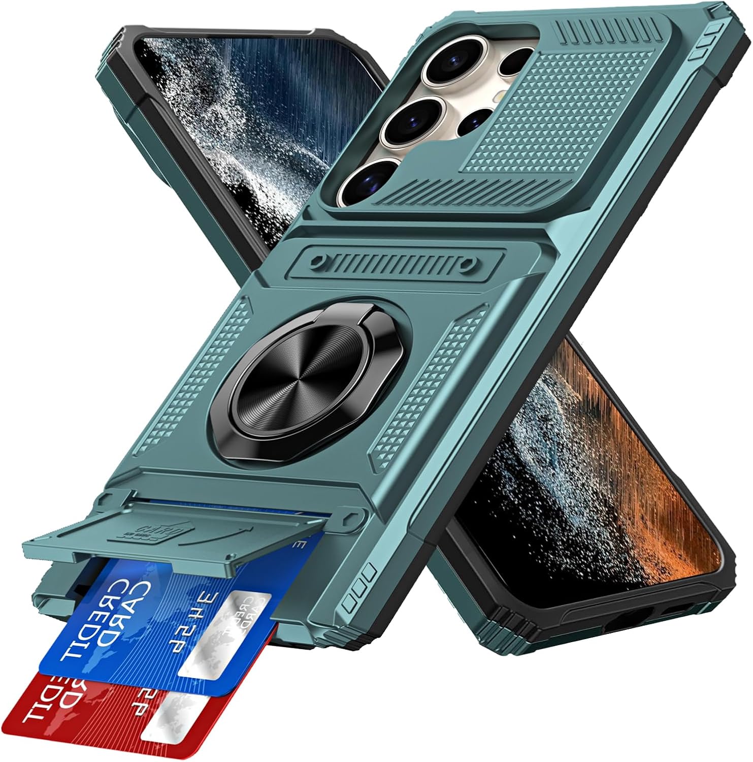 360° Magnetic Cover For Samsung Galaxy S25 S25 Plus S25 Ultra S24 S24 Plus S24 Ultra S23 S23 Plus S23 Ultra  FE Hidden Card