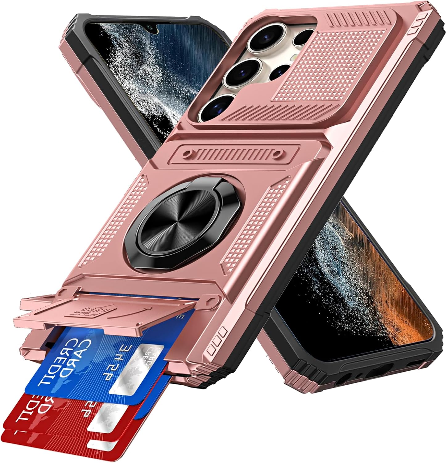 360° Magnetic Cover For Samsung Galaxy S25 S25 Plus S25 Ultra S24 S24 Plus S24 Ultra S23 S23 Plus S23 Ultra  FE Hidden Card