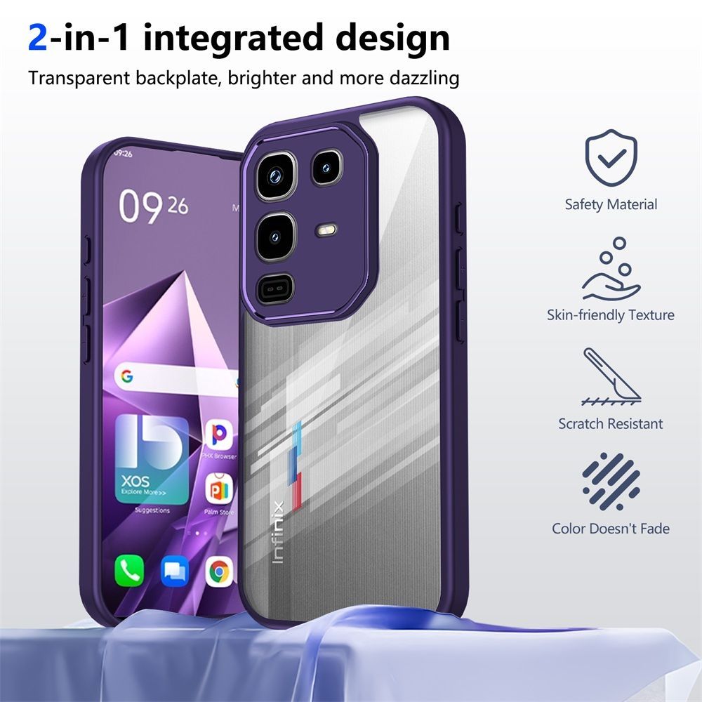 Phone Case For Infinix Note 50 Pro 4G/Infinix Note 50 4G Acrylic Back Ultra Transparent and Clear Phone Case/ Cover