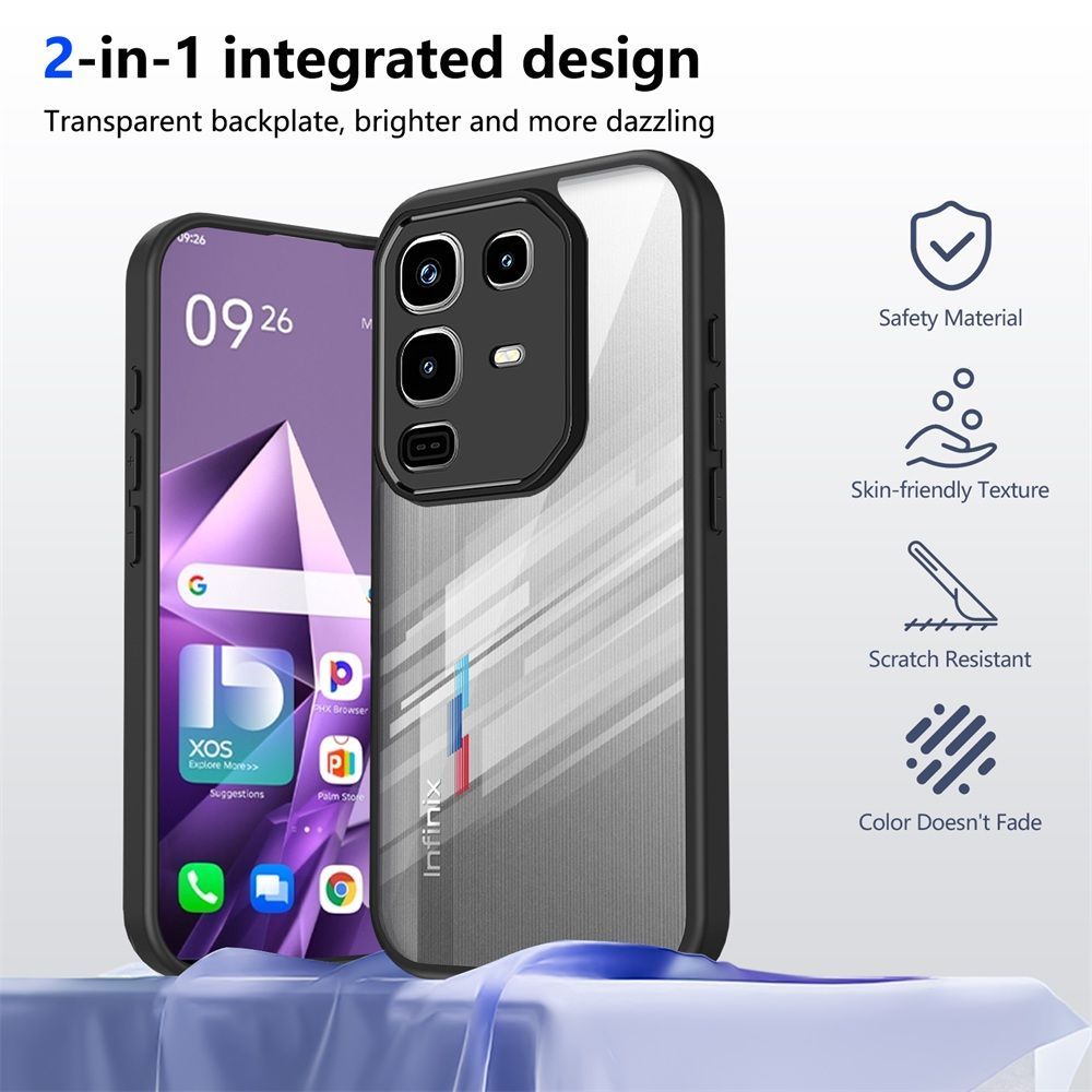 Phone Case For Infinix Note 50 Pro 4G/Infinix Note 50 4G Acrylic Back Ultra Transparent and Clear Phone Case/ Cover