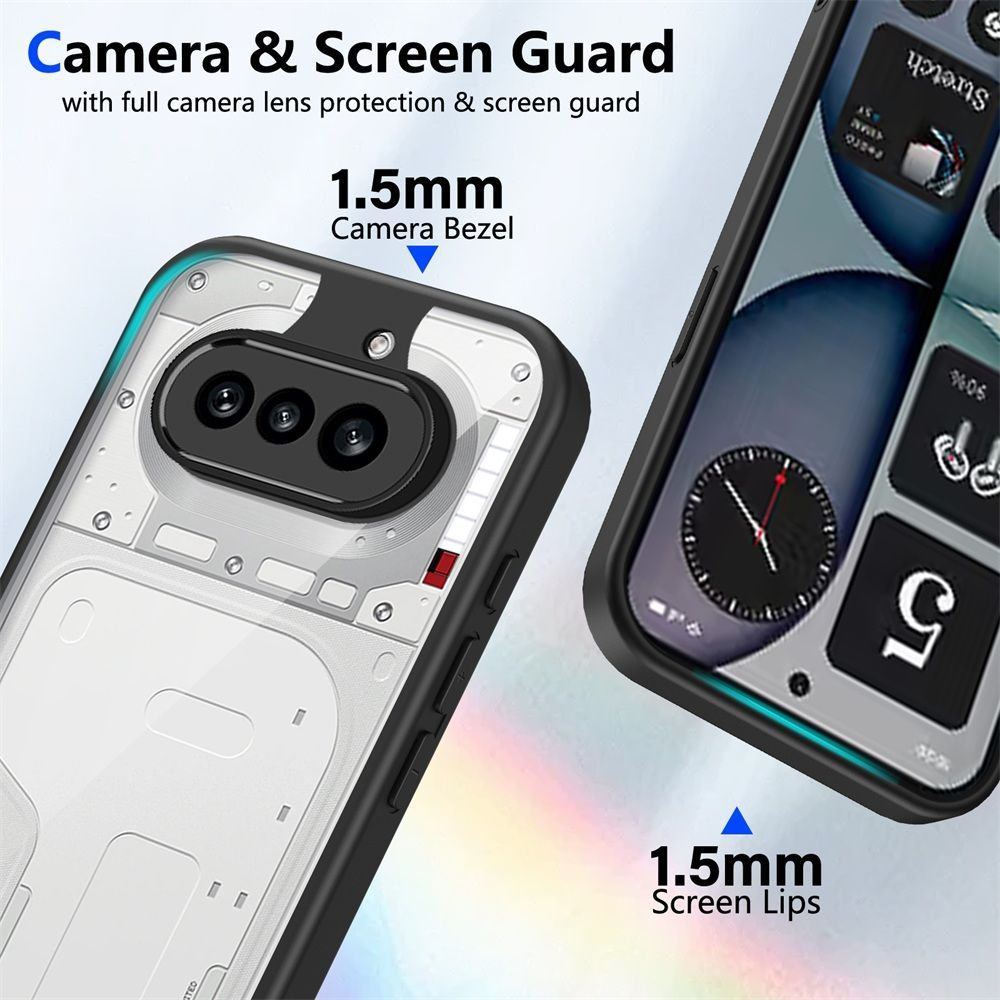 Phone Case For Nothing Phone 4A Acrylic Hard Shell with Soft Edges Cover