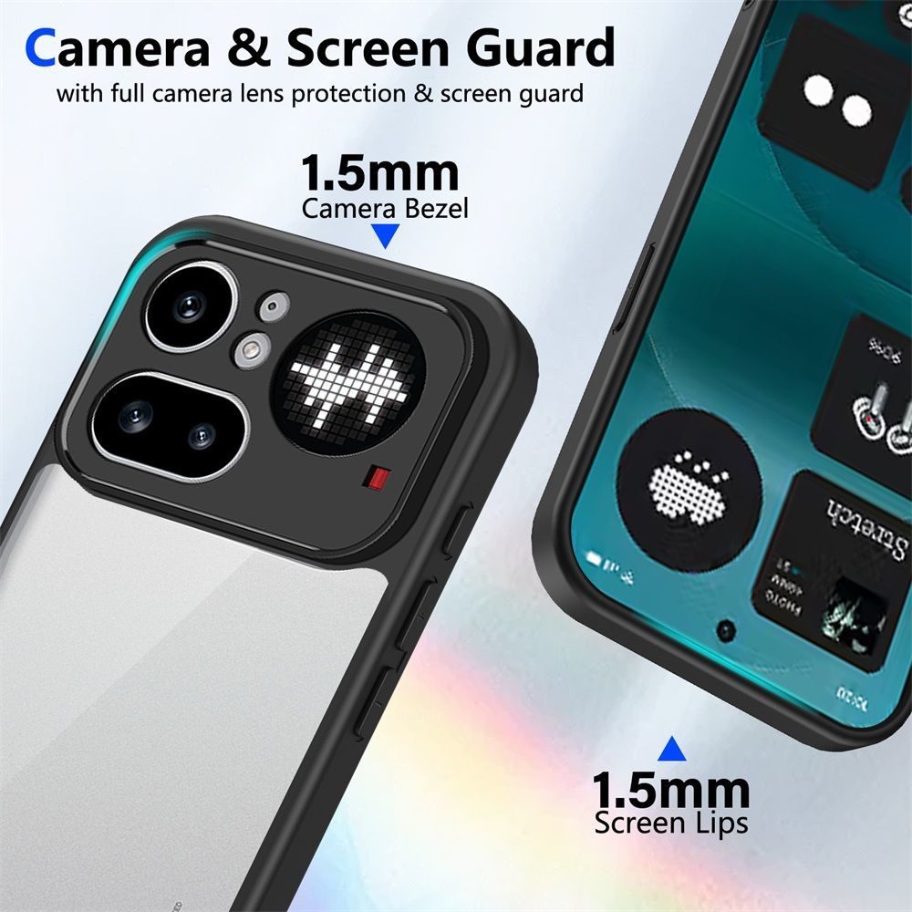 Phone Case For Nothing Phone 4A Pro （6.83）Acrylic Hard Shell with Soft Edges Cover