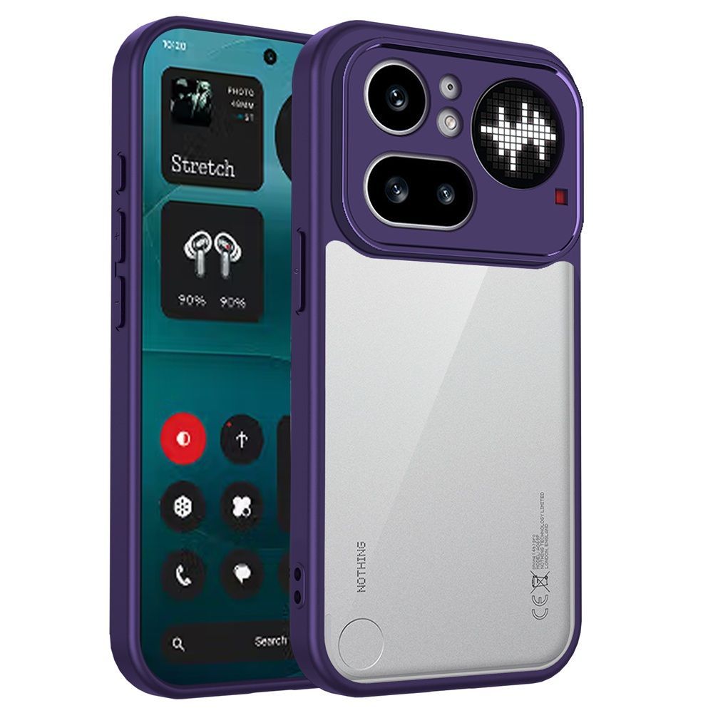 Phone Case For Nothing Phone 4A Pro （6.83）Acrylic Hard Shell with Soft Edges Cover