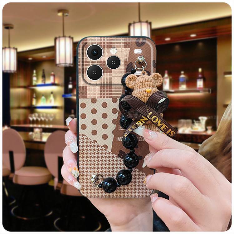 Phone Case for Tecno Spark 40 4G Case Trendy Creative Black Pearl Charm Shockproof And Drop-proof Case
