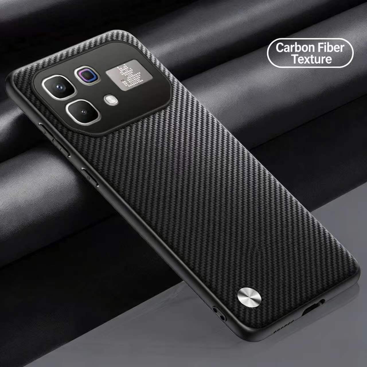 Luxury Suede Leather Phone Case with Infinix Note 60/Note 60 Pro Large Camera Window, Business Style Full-Body Shockproof Protective Cover