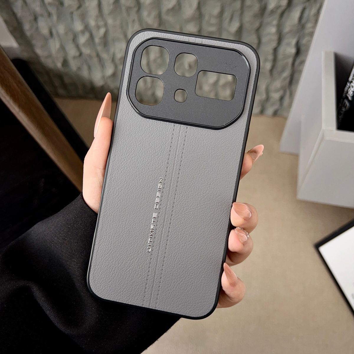 Luxury Suture Pattern Matte PU Leather Metal Lens protection Back Case for Infinix Note 60/Note 60 Pro Protection Cover