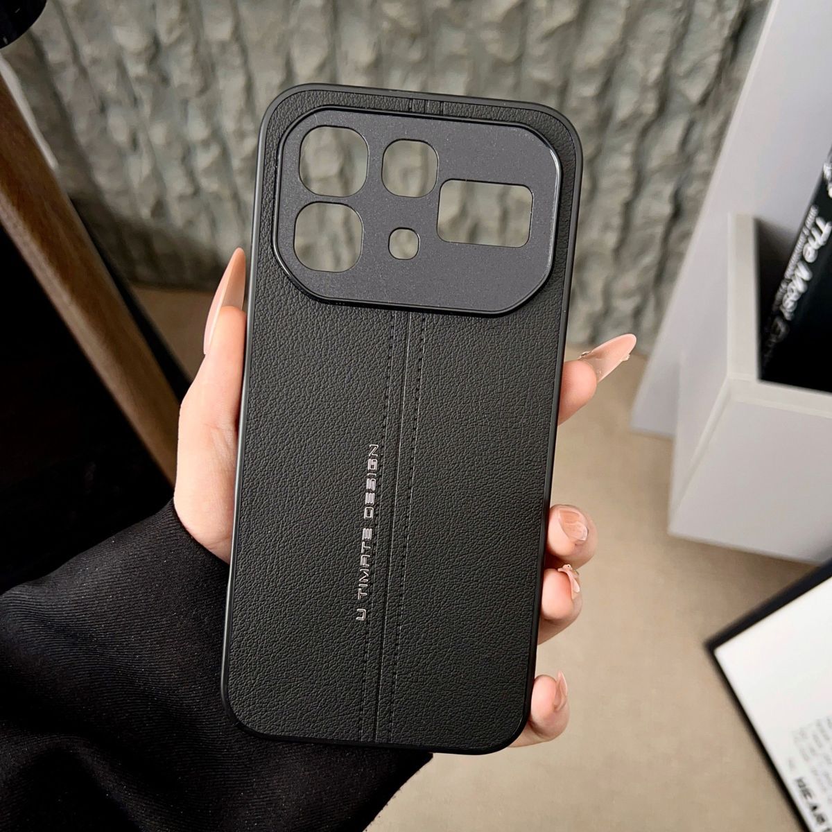 Luxury Suture Pattern Matte PU Leather Metal Lens protection Back Case for Infinix Note 60/Note 60 Pro Protection Cover